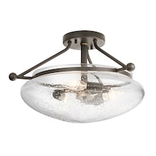 Kichler Belle 3 Light Semi-Flush Mount Olde Bronze