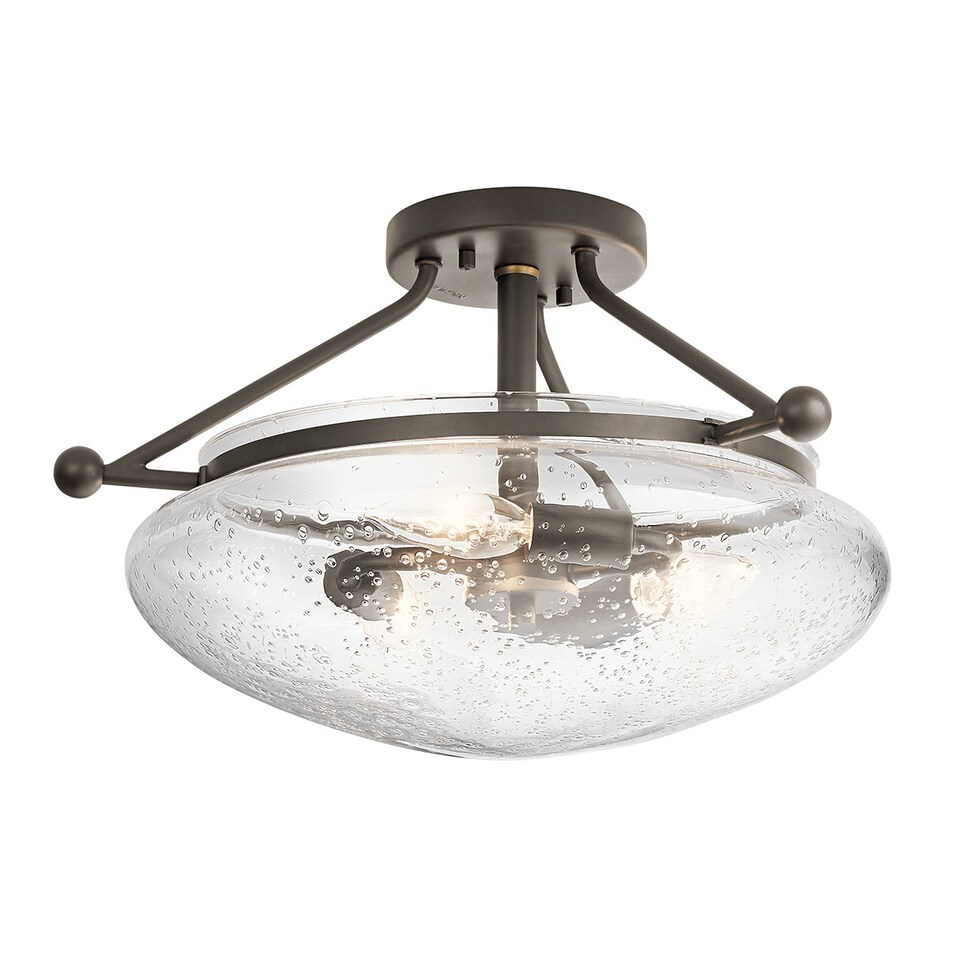 image 1 of Kichler Belle 3 Light Semi-Flush Mount Olde Bronze