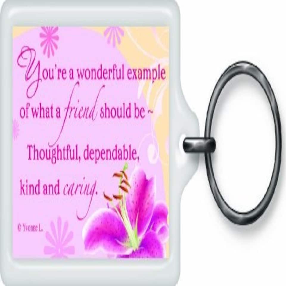 image 1 of Wonderful Friend Sentimental Keyring - Birthday Christmas Gift