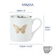 image 6 of Mikasa Butterfly Straight-Sided Porcelain Mug, 280ml White
