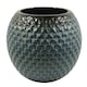 image 1 of Blue Ceramic Plant Pot 15 x 15 x 12.5cm