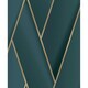 image 3 of Debona Armando Herringbone Wallpaper - Teal/Gold - 10m x 53cm Green