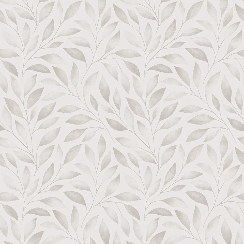 image 1 of Gentle Vines Wallpaper in Soft Greys | Grey | Soft Greys