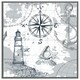 image 1 of Compass & map (Picture Frame) Grey | L