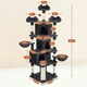 image 3 of Yaheetech Large Cat Tree with 3 Condos Black
