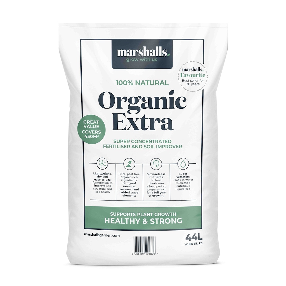 image 1 of Marshalls Garden Organic Extra Fertiliser and Soil Improver 2 x 44 litre bags