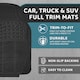 image 2 of 4PCS HEAVY DUTY UNIVERSAL BLACK RUBBER CAR MAT SET NON SLIP VAN MATS