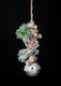 image 2 of Hanging Decoration with Jingle Bells Wooden Sticks, Berries and Pinecones Christmas Home Wall Door 33cm Silver