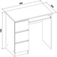 image 3 of Computer Desk Cina White (1 box) White