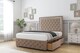 image 3 of Sloomy Sofia Chrome Mink Plush Divan Bed With Mattress No Drawers With 54" Floor Standing Headboard & 12" Matching Footboard 6' Super King | Brown | Mink | Super King | 1
