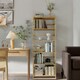 image 4 of 6 Tier Wooden Storage Rack With Adjustable Shelves Natural Brown Brown | One Size