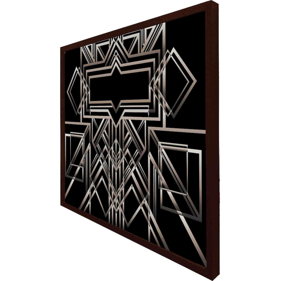 image 1 of Geometric art (Picutre Frame) Brown | Oak | M