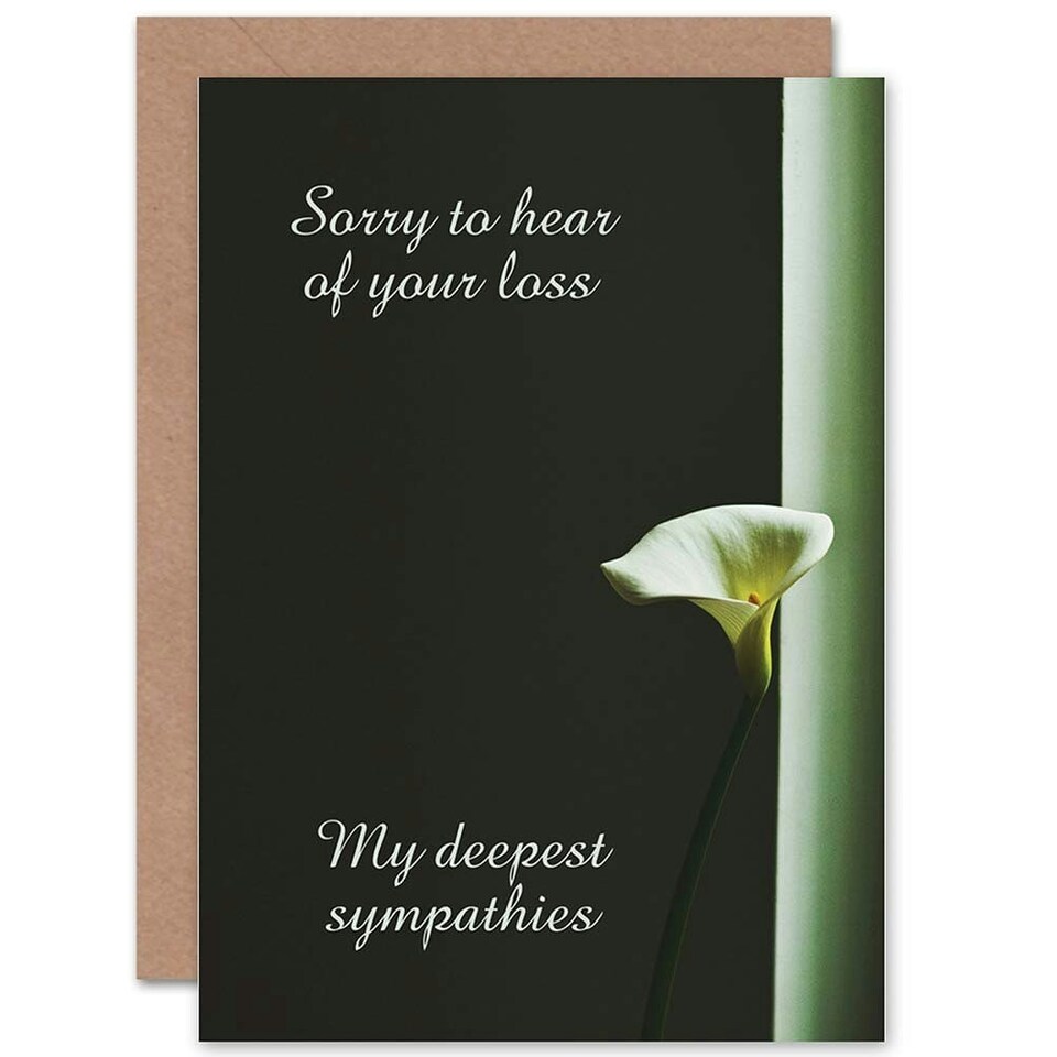 image 1 of Bereavement Lily Flower Sympathy Card