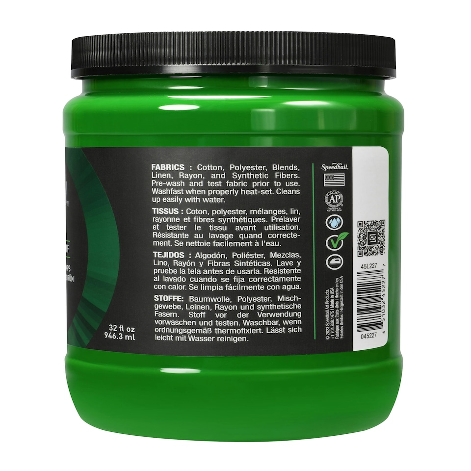 image 1 of Speedball Flex Screen Printing Fabric Ink, Spring Green, 32oz