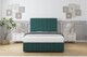 image 1 of Sloomy Langston Emerald Plush Divan Bed With Mattress 2 Drawers Footend With 26" Strutted Headboard & 12" Matching Footboard 6' Super King | Green | Emerald | Super King | 1