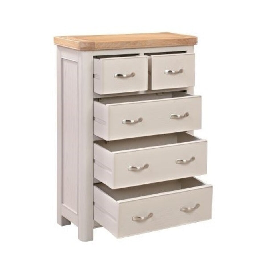 image 1 of Bologna Painted 2 Over 3 Chest of Drawers - L40 x W85 x H100 cm