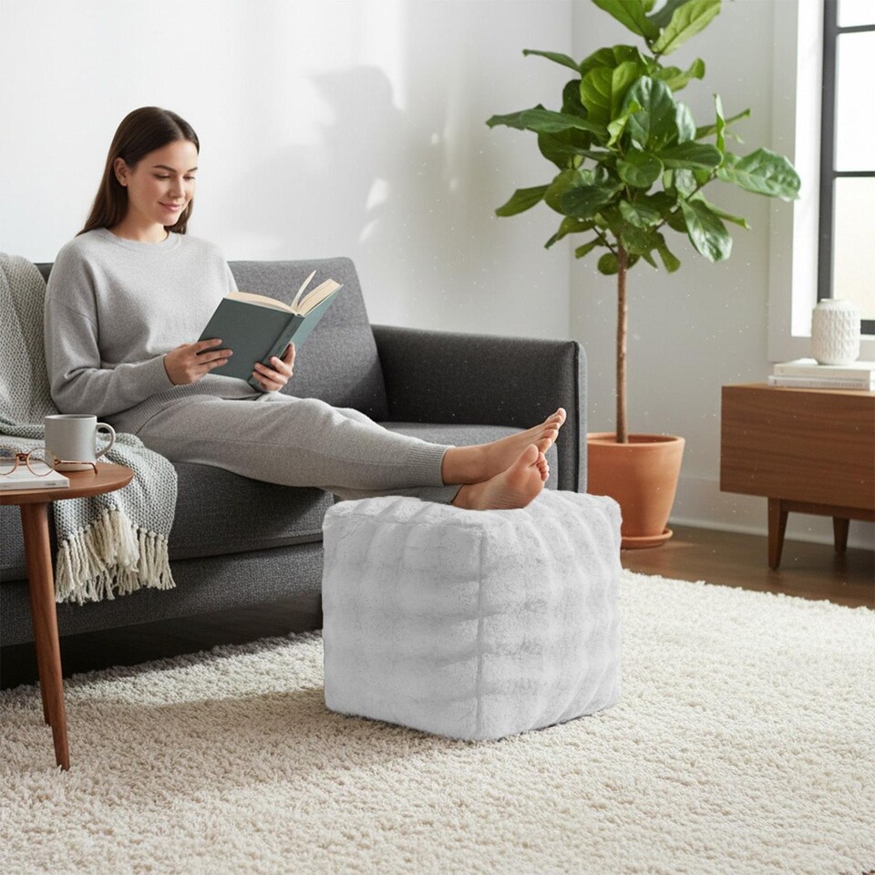 image 1 of Sweet Dreams Alpine Bubble Faux Fur Bean Bag