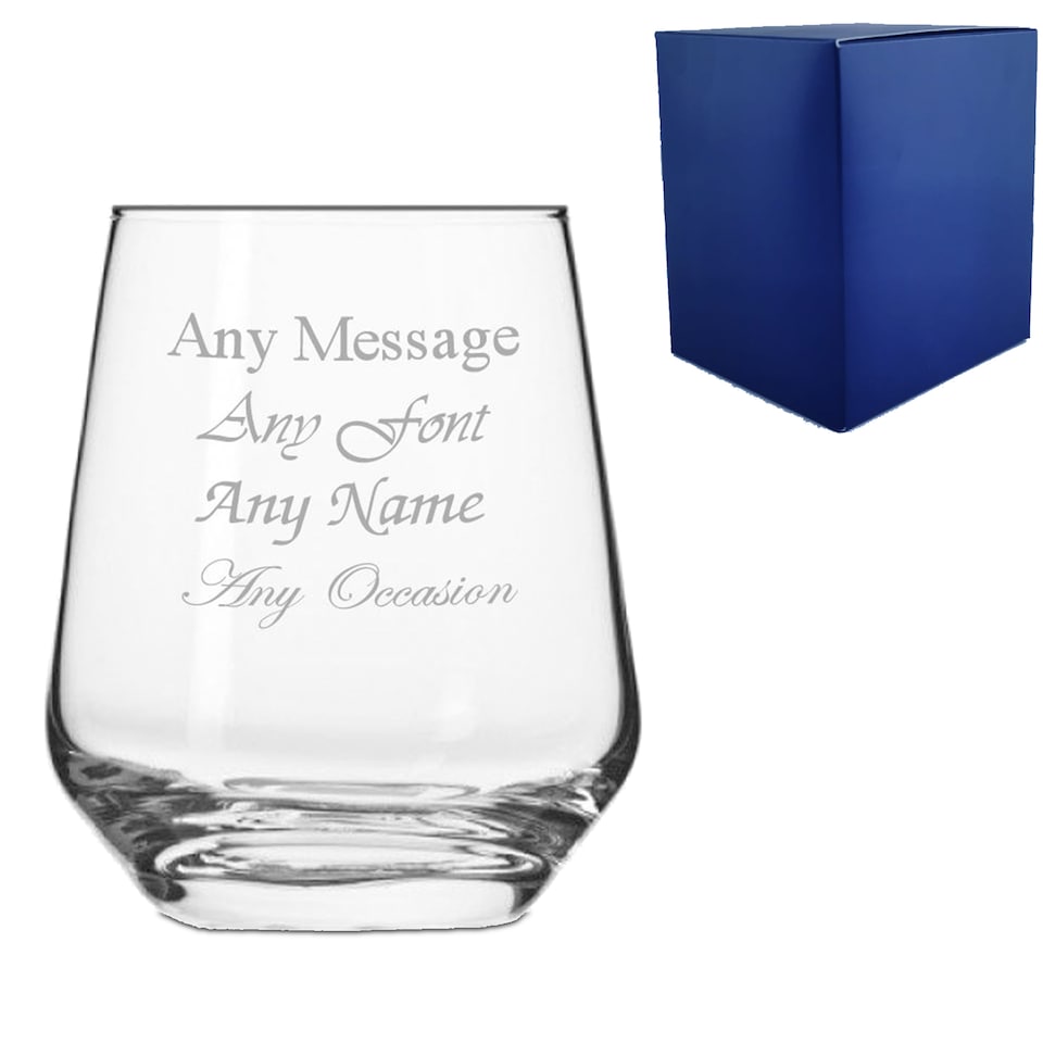 image 1 of Personalised Engraved 380ml Infinity Whisky Tumbler Birthday Gift