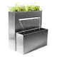 image 8 of Planter & Waterfall Cascade Silver Stainless Steel Outdoor Water Feature with Lights H89cm