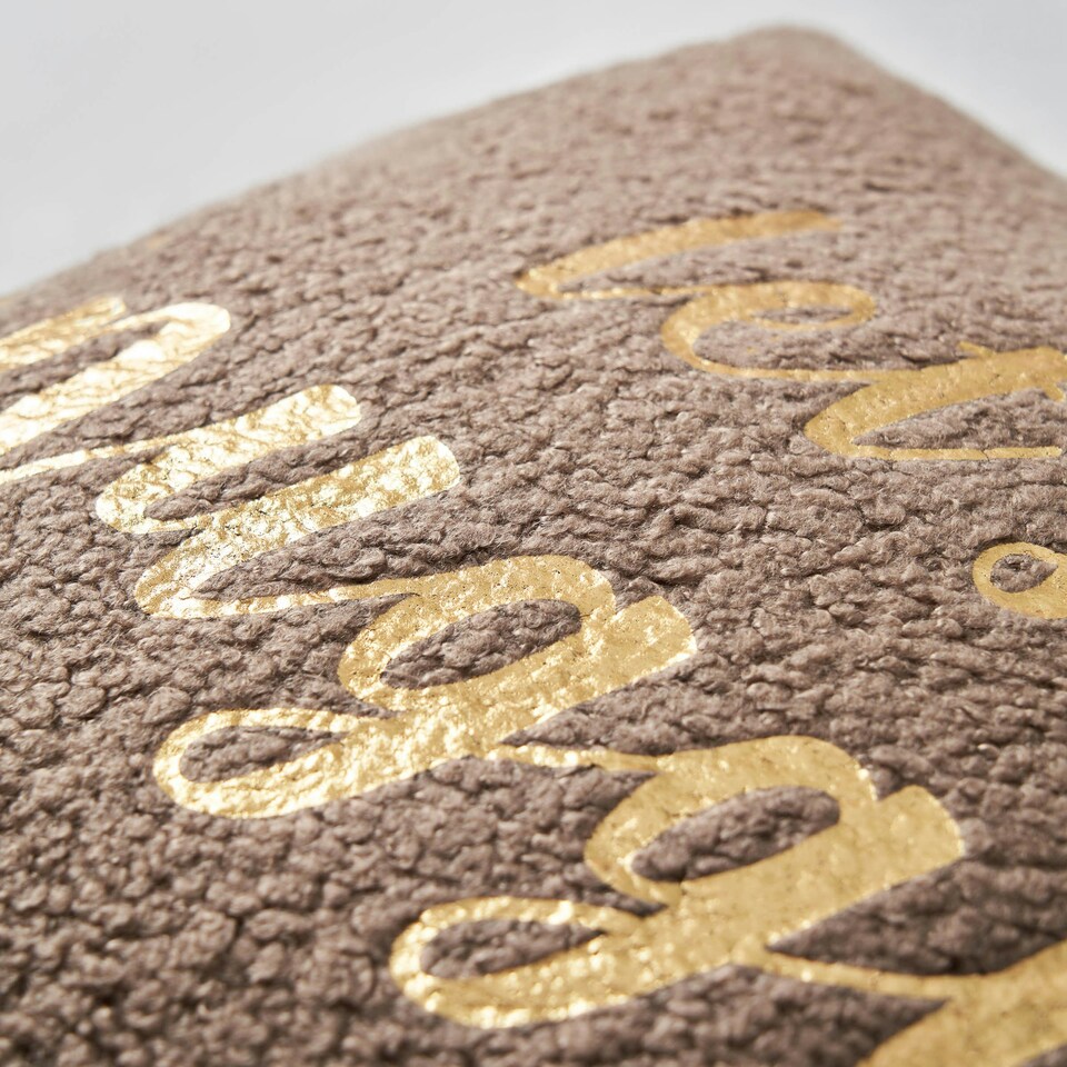 image 1 of BHS Lets Snuggle Cushion, Brown