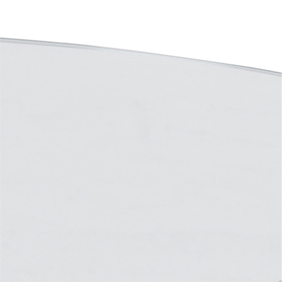 image 1 of Heaven Round Coffee Table with Glass Top and Chrome Legs