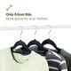image 3 of 50pc Velvet Hangers Black