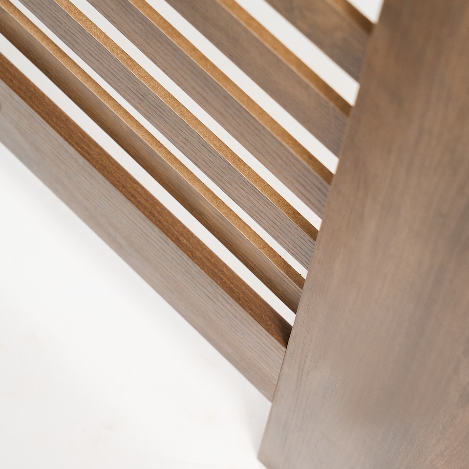 image 1 of OHS Wood Effect Radiator Cover Sideboard Shelf - Medium | Brown | Dark Wood