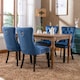 image 3 of Romsey Set of 2 Modern Velvet Dining Chairs with Knocker Ring