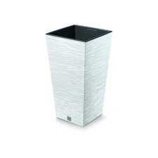 FURU Square Tall Planters with Inserts - 38x20x20 cm | White | 1