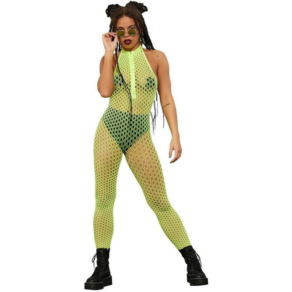 image 1 of Fever Womens/Ladies Zipped Bodystocking - Yellow - One Size One Size