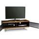 image 2 of MDA Designs TUCANA 1200 HYBRID Black Walnut TV Cabinet BeamThru Remote-Friendly Doors for up to 60" Flat Screen TVs with Mounting Arm Brown