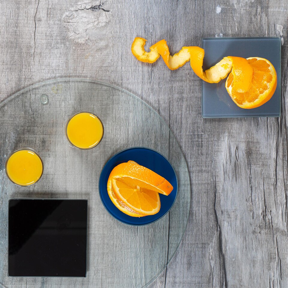 image 1 of Harbour Housewares Glass Round Coasters - 10cm - Hague Blue - Pack of 6