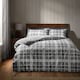 image 1 of Catherine Lansfield Cosy Sherpa Check Duvet Cover Set Grey | Grey | Super King