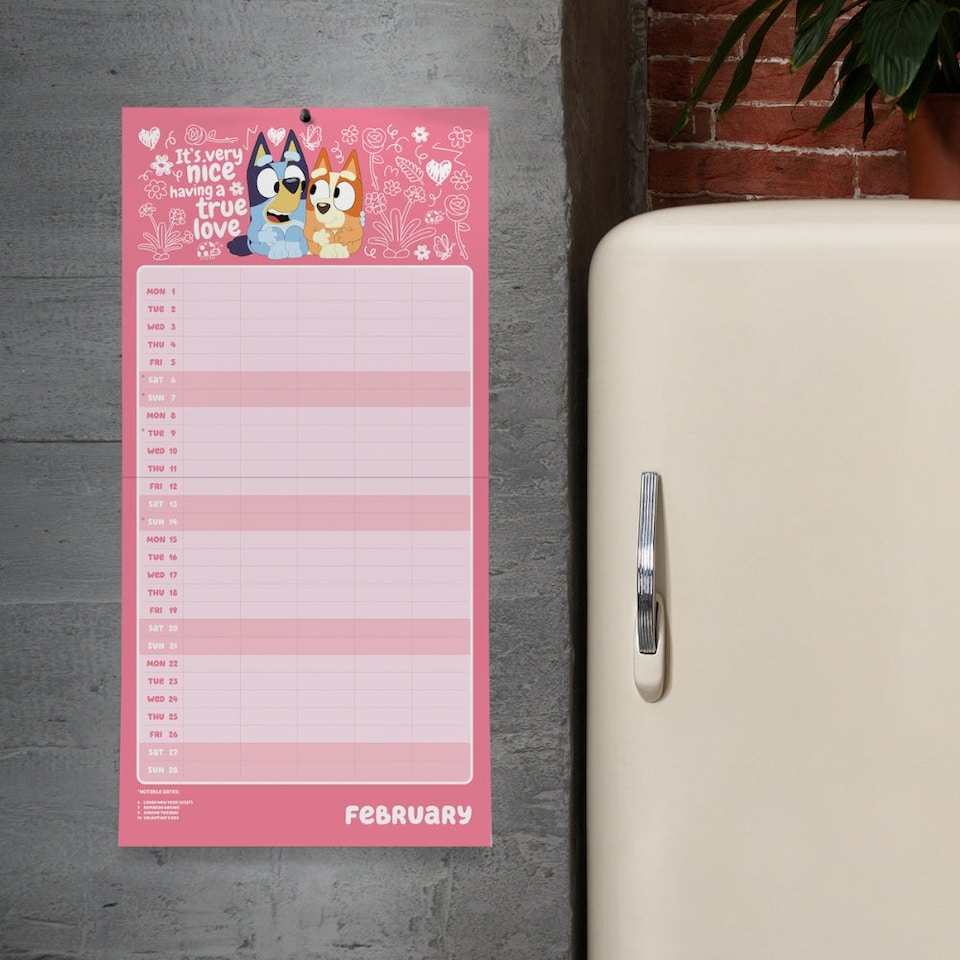 image 1 of BLUEY 2027 FAMILY ORGANISER CALENDAR