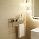 image 2 of OHS Towel Rail Bathroom Shelf Space Saving Storage Unit Wall Mounted
