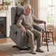 image 2 of HOMCOM Power Lift Recliner Chair for Elderly with Remote Control, Dark Grey