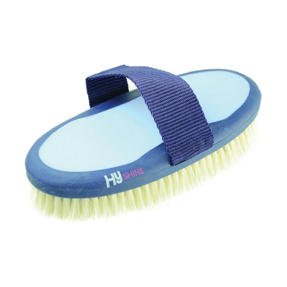 HySHINE Pro Groom Goat Hair Body Brush - Navy/Light Blue - One Size