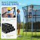 image 3 of HOMCOM 5.4FT Kids Trampoline with Enclosure Indoor Outdoor | Blue | Blue
