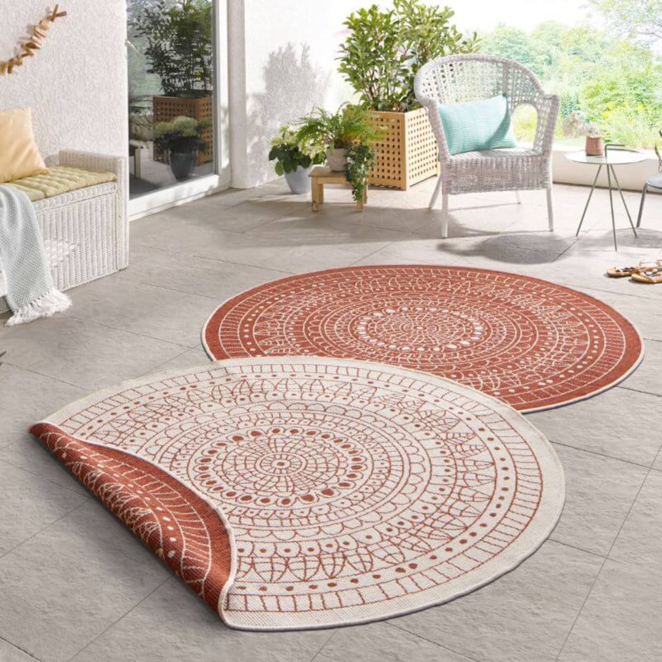 image 1 of The Rugs Porto Reversible Indoor Outdoor Rug Flatweave Polypropylene Design