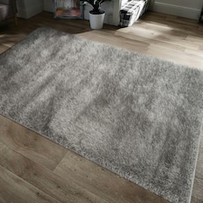 Home Republic Majestic Shaggy Rug - 60 x 110 Silver