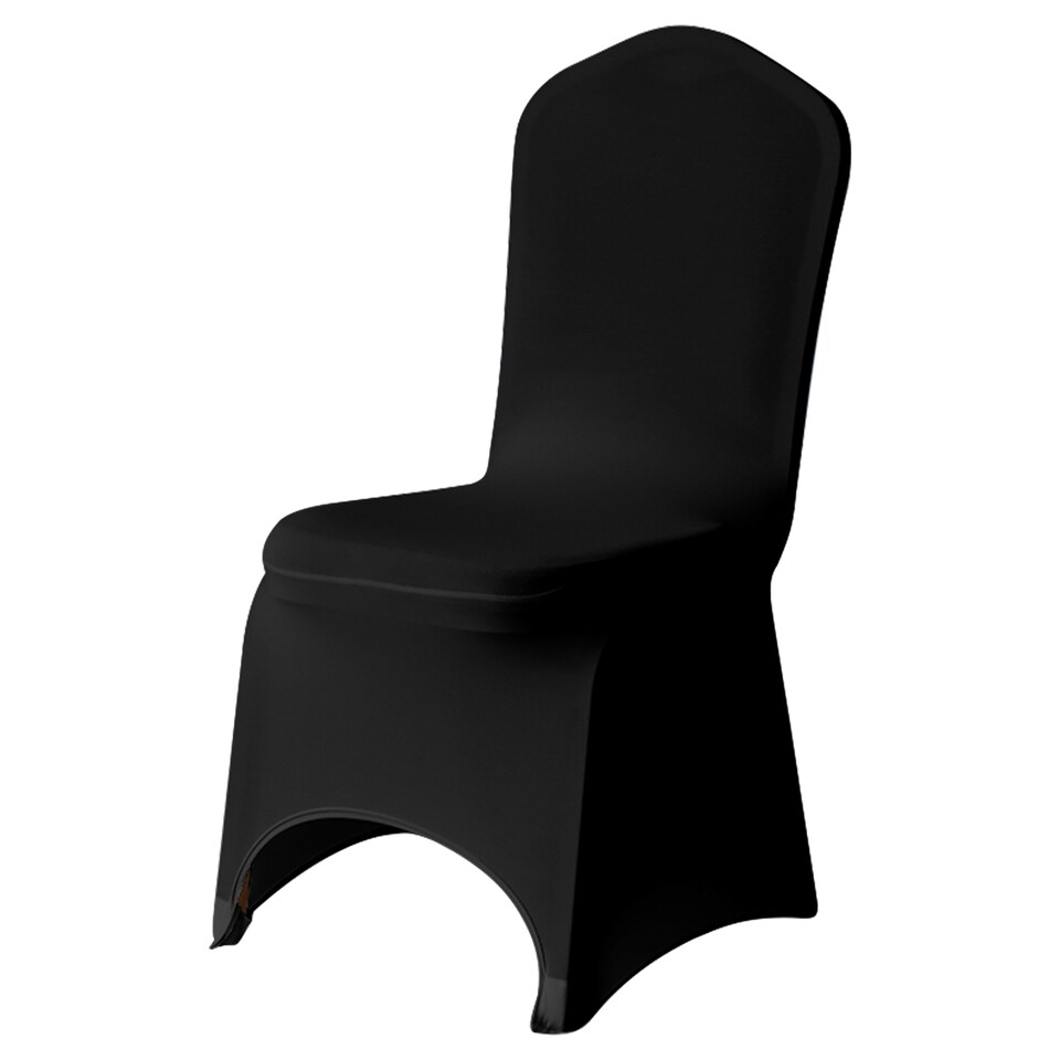 image 1 of 220GSM Black Spandex Chair Cover Stretch Fabric, Premium Quality Slipcovers