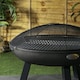 image 7 of Harbour Housewares Cast Iron Garden Fire Pit BBQ - 75cm - Grey