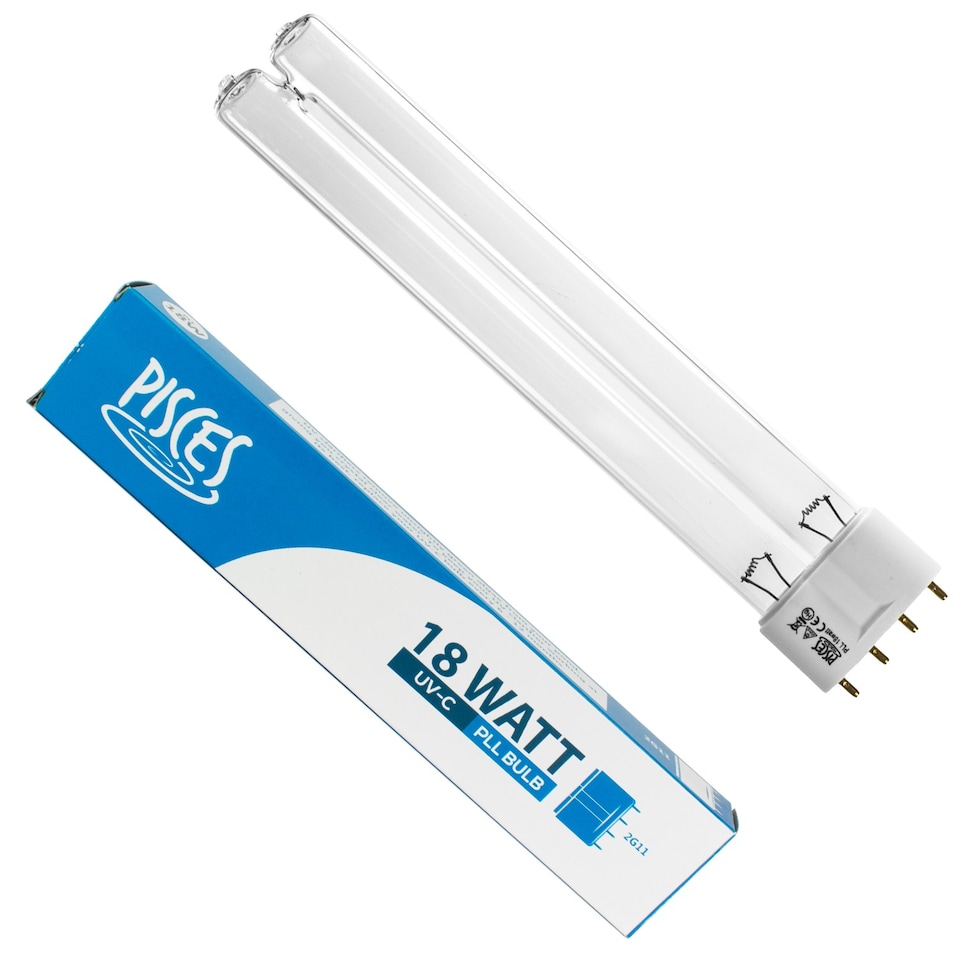 image 1 of Pisces 18w Watt PLL Replacement UV Pond Bulb Spare UVC Lamp Light for Filter Ultraviolet UV-C Tube 217mm Hozelock Bioforce 6000