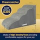 image 3 of Dreamcatcher 4 Step Dog Stairs for Bed 75x40x50cm, High Density Foam Ramp | Grey | Grey | 4 | 1