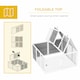 image 5 of PawHut Rabbit Hutch, Bunny Cage Outdoor with Openable Roof, Grey
