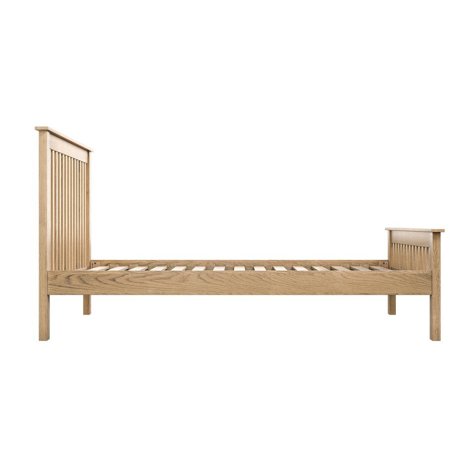 image 1 of Pitlochry Solid Wooden Oak Shaker Style Bed Frame (Double)