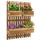 image 1 of Outsunny Wooden Garden Planters with Trellis Wall-mounted Raised Bed