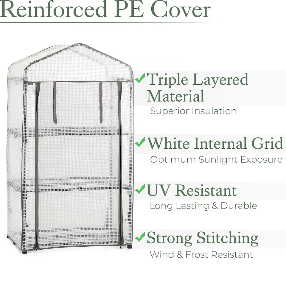 image 1 of 3 Tier Greenhouse Cover (PE)