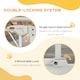 image 3 of Pressure Fit Safety Gate w/ Auto Closing Door, Double Locking, 74-100cm Openings