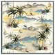 image 3 of Palm & sailboats (Picture Frame) Brown | M